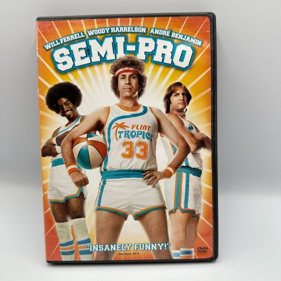 Will Ferrell Semi Pro Comedy DVD 2008 R Woody Harrelson New Line Region 1 Editio - Picture 1 of 3